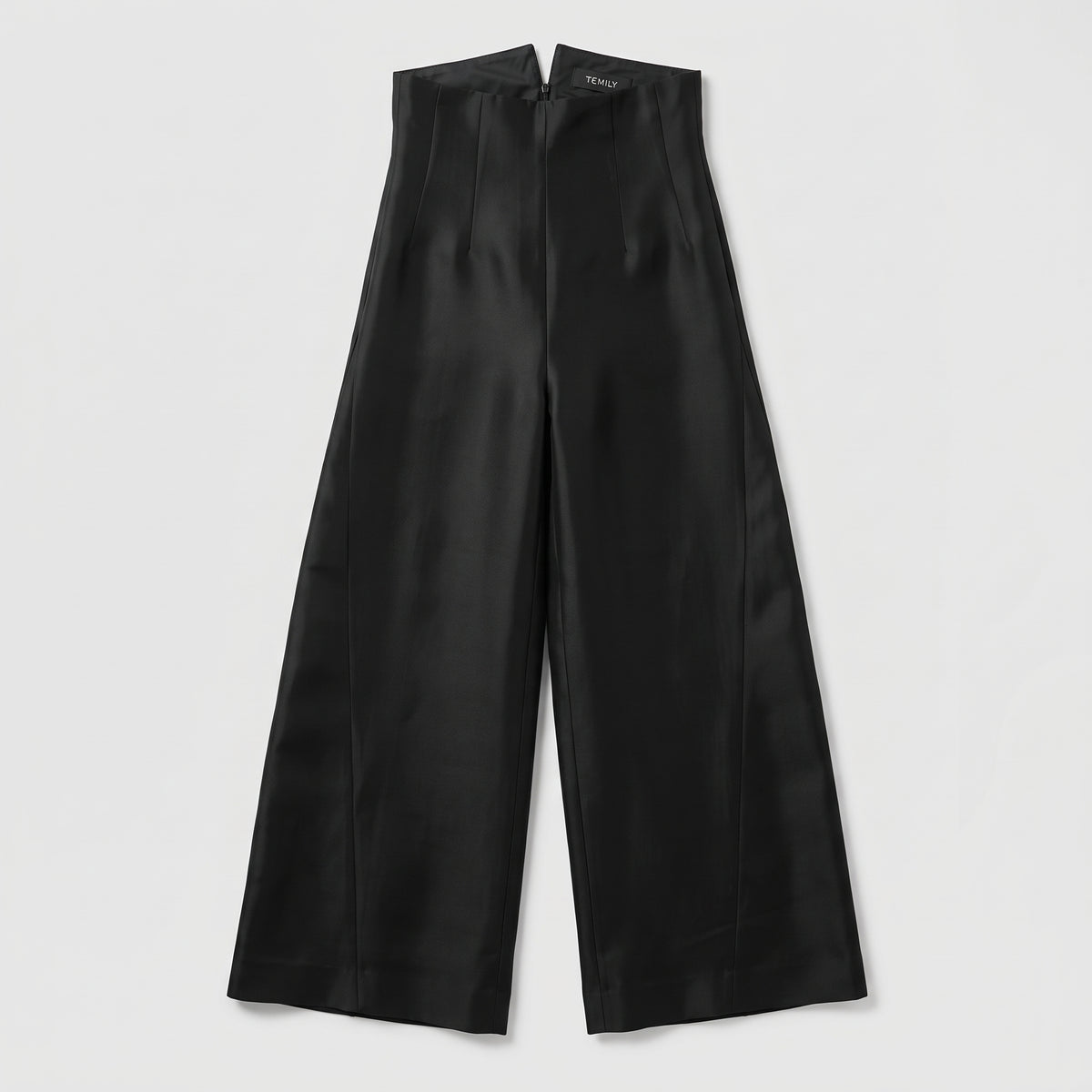High-Waisted Structured Wide-Leg Trousers