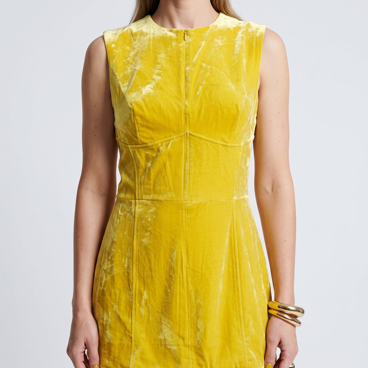 Structured Velvet Mini Dress