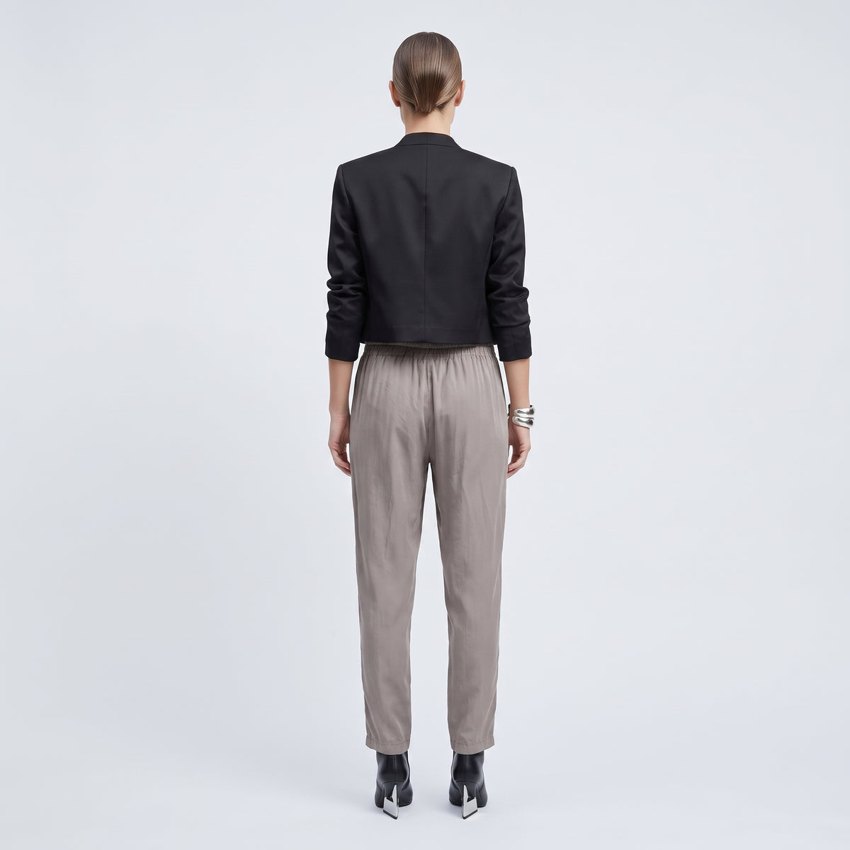 Relaxed Drawstring Tapered Trousers