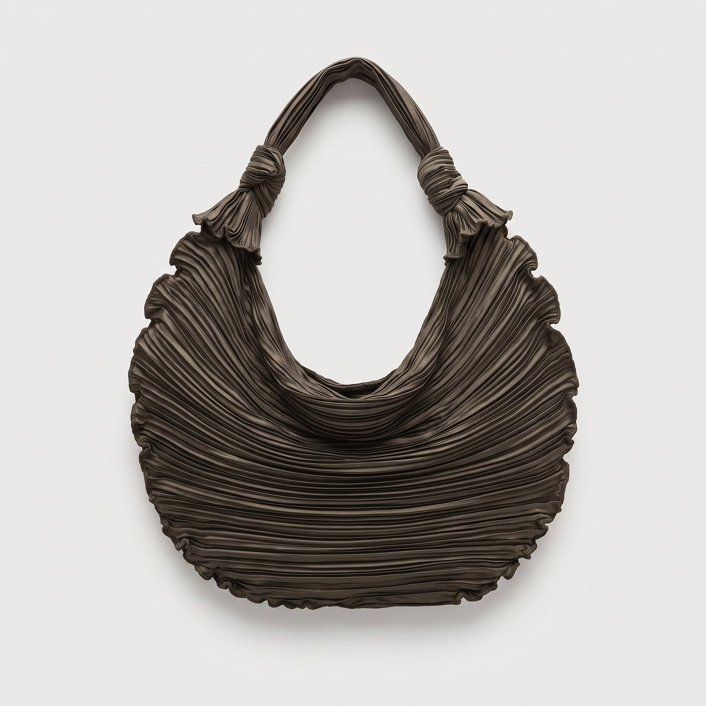 Pleated Crescent Shoulder Bag