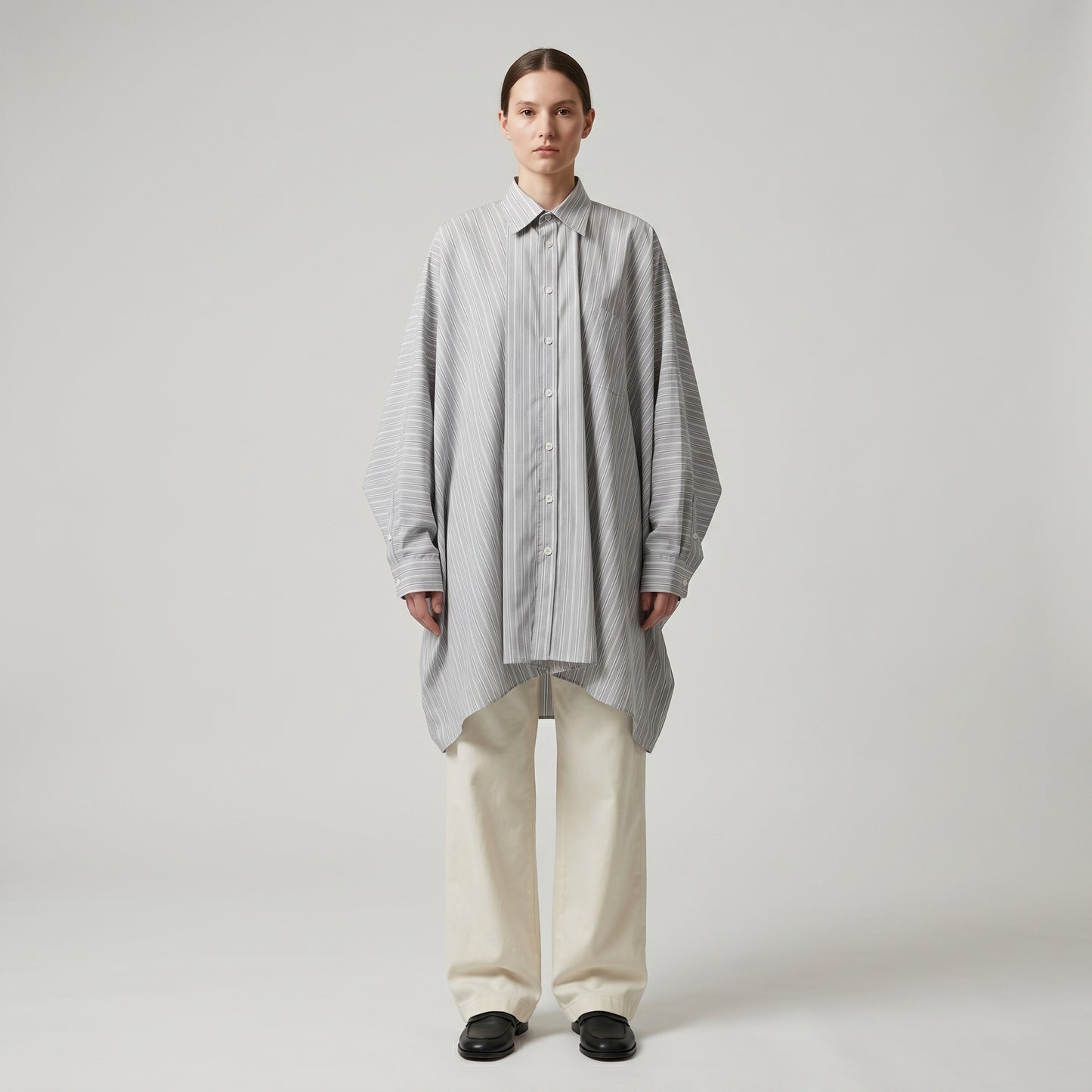Oversized Striped Cotton Shirt