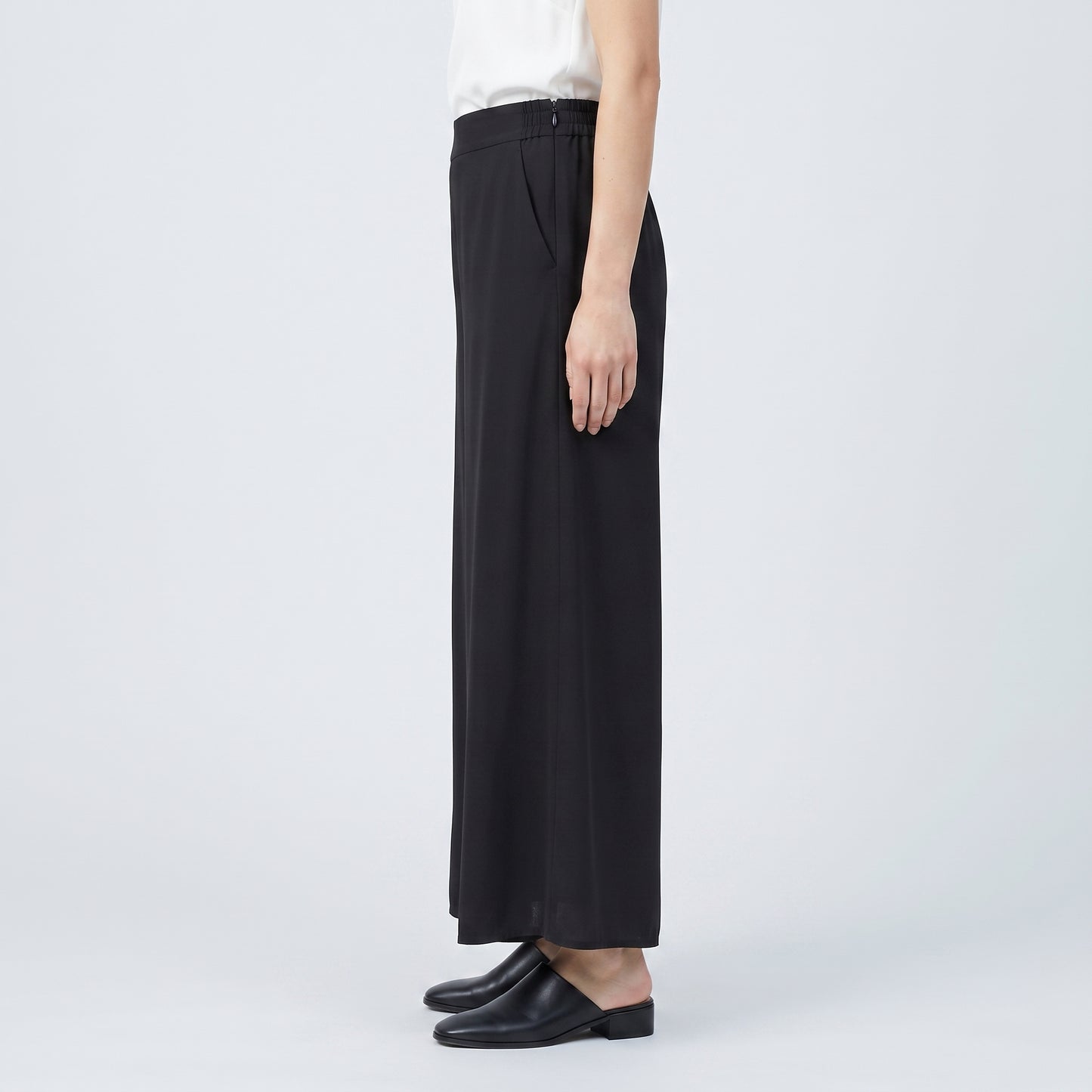 Essential Black Wide-Leg Trousers