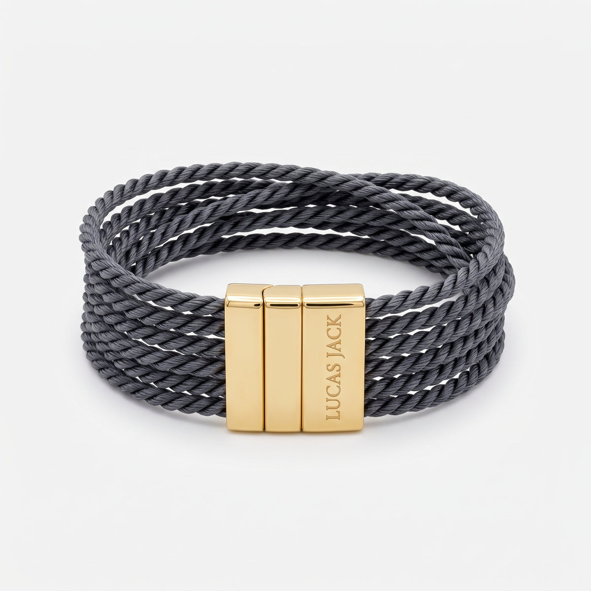 Multistrand Cord Gold Accent Bracelet