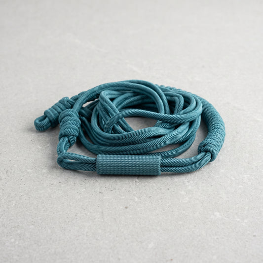 Teal Braided Rope Belt