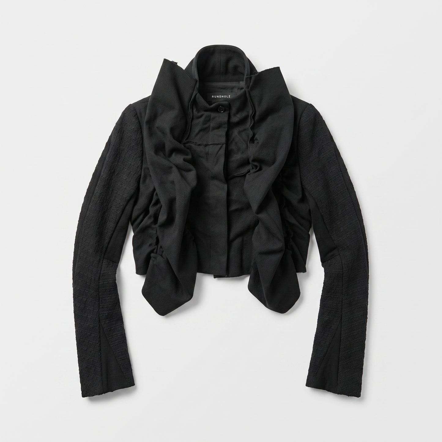 Architectural Ruffled Crop Jacket
