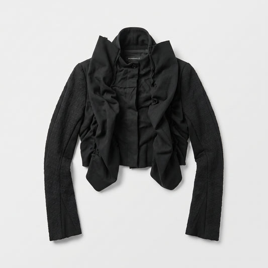 Architectural Ruffled Crop Jacket