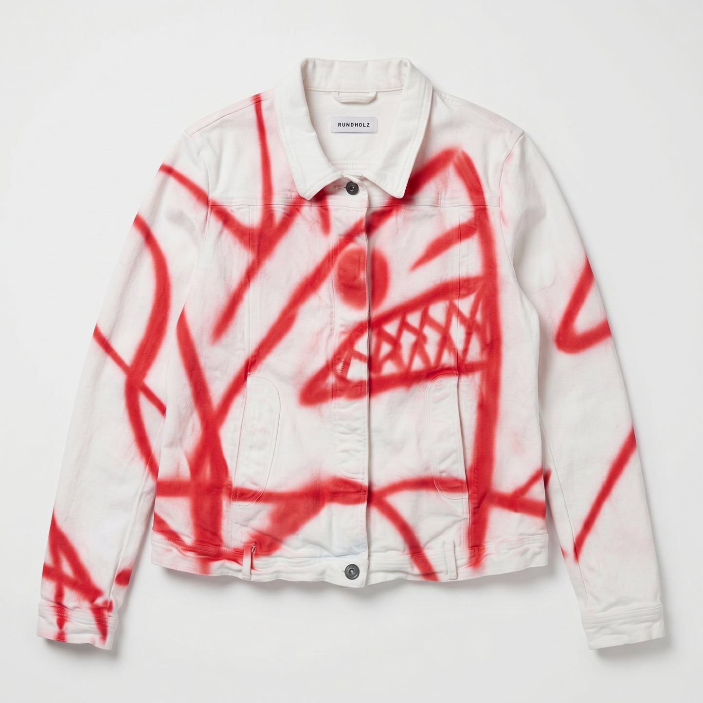 Graffiti Print Denim Jacket