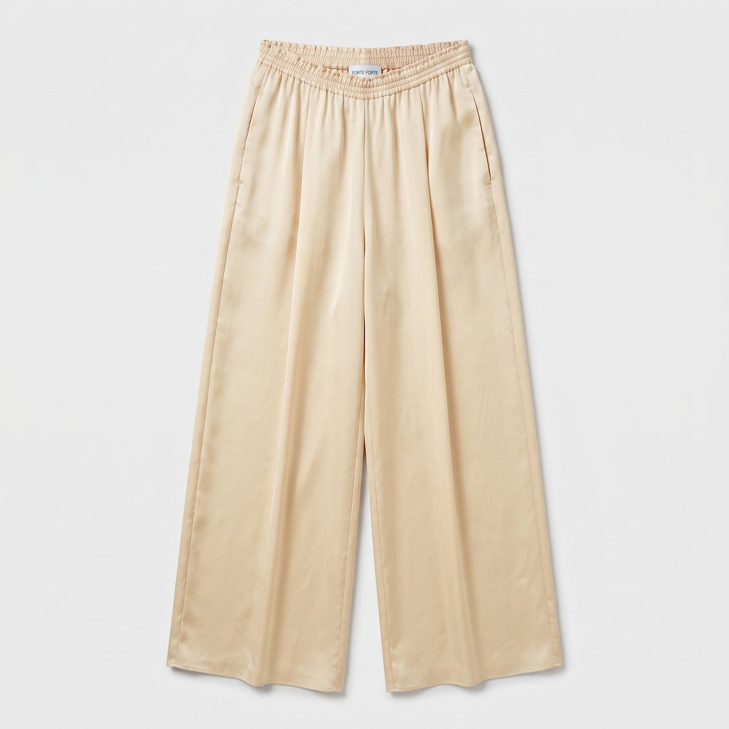 Silk Satin Wide-Leg Trousers