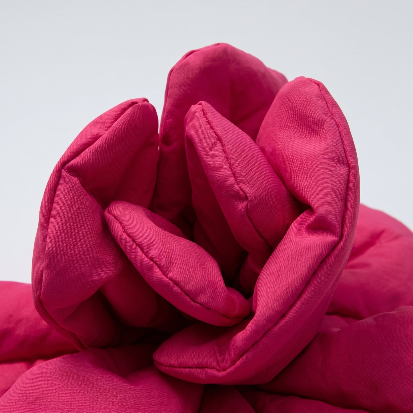 Sculptural Padded Fuchsia Scarf