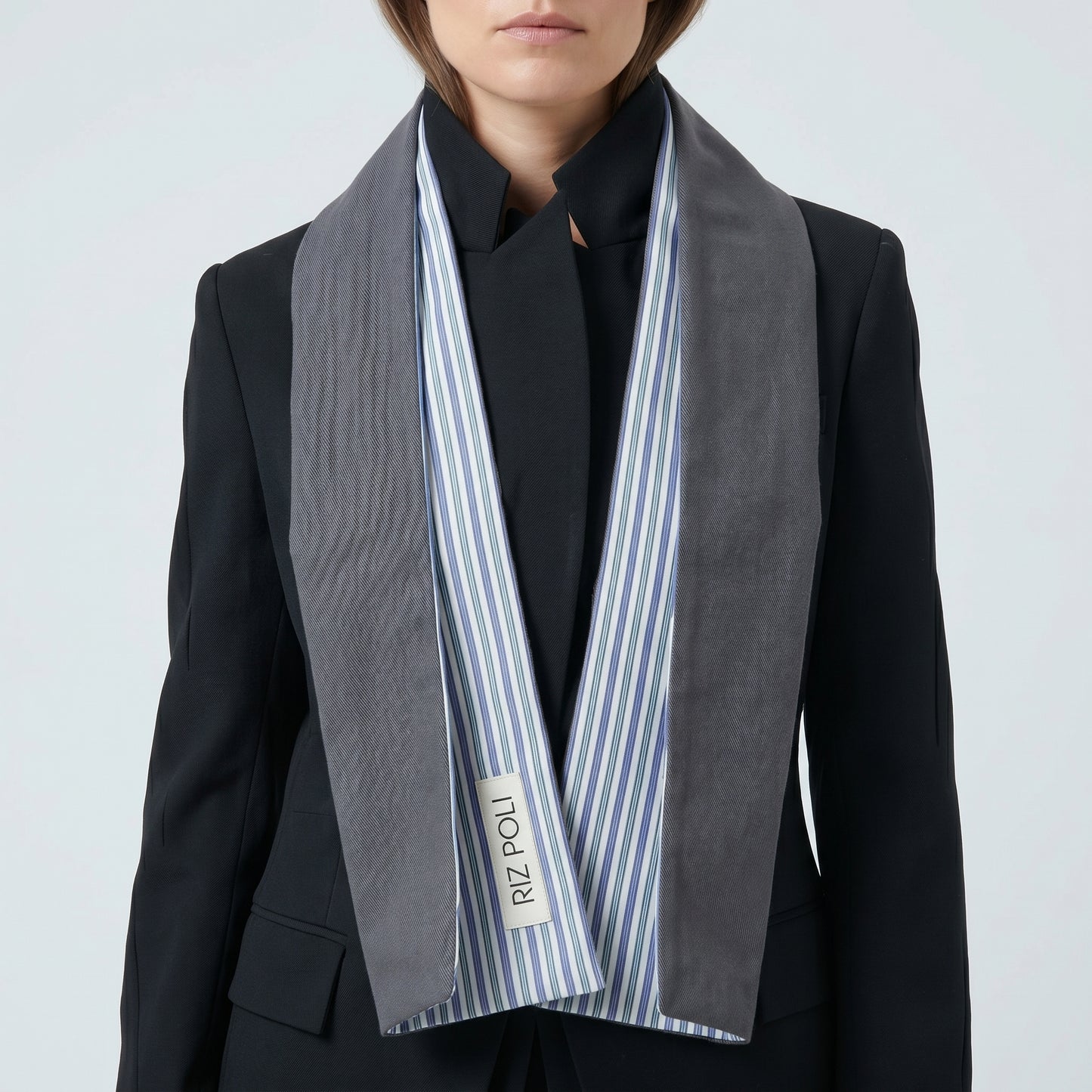 Reversible Striped Minimalist Scarf