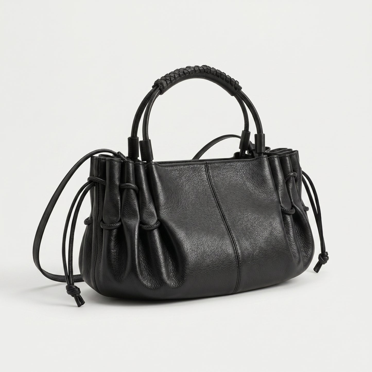 Arta Ruched Leather Handbag
