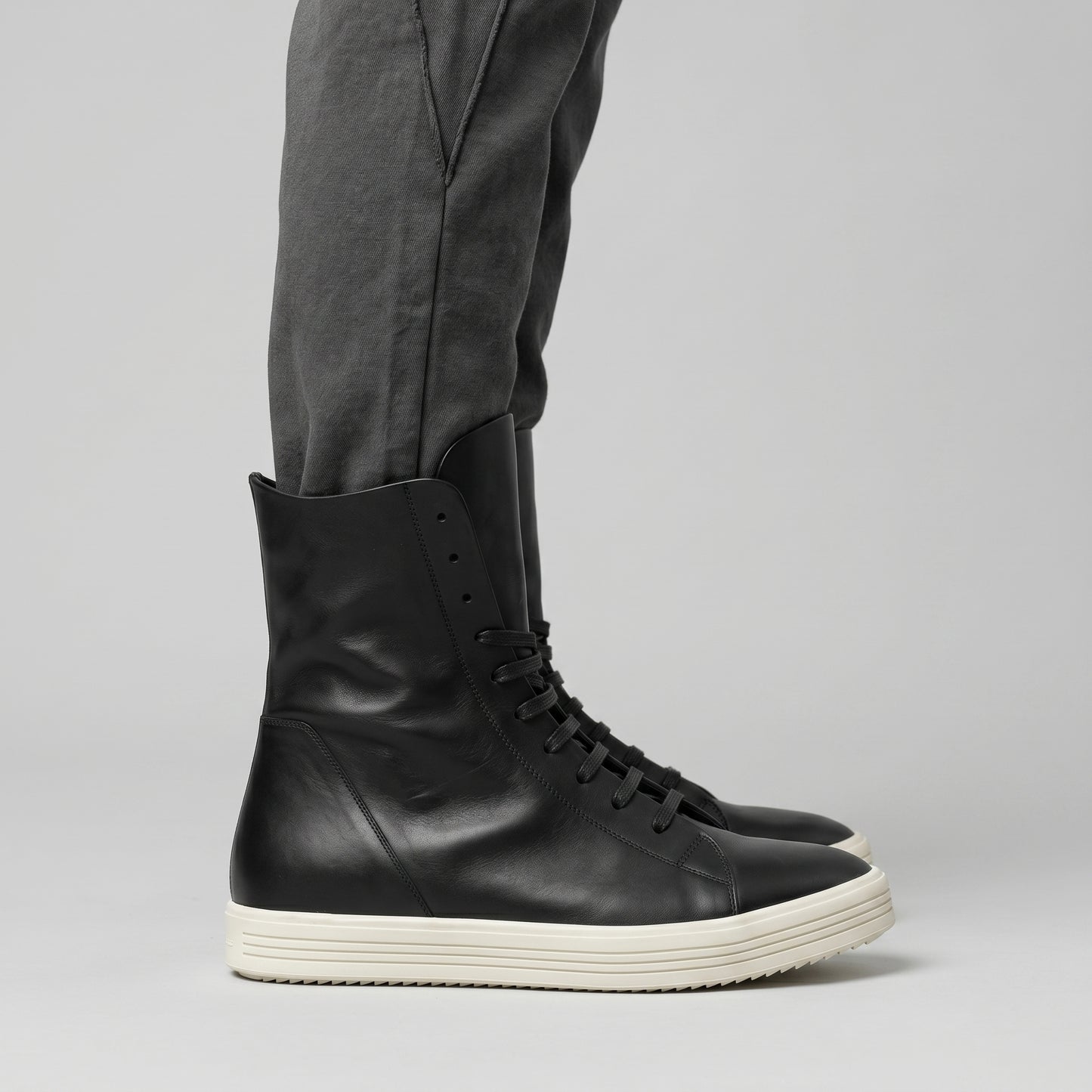 Premium Leather High Top Sneakers