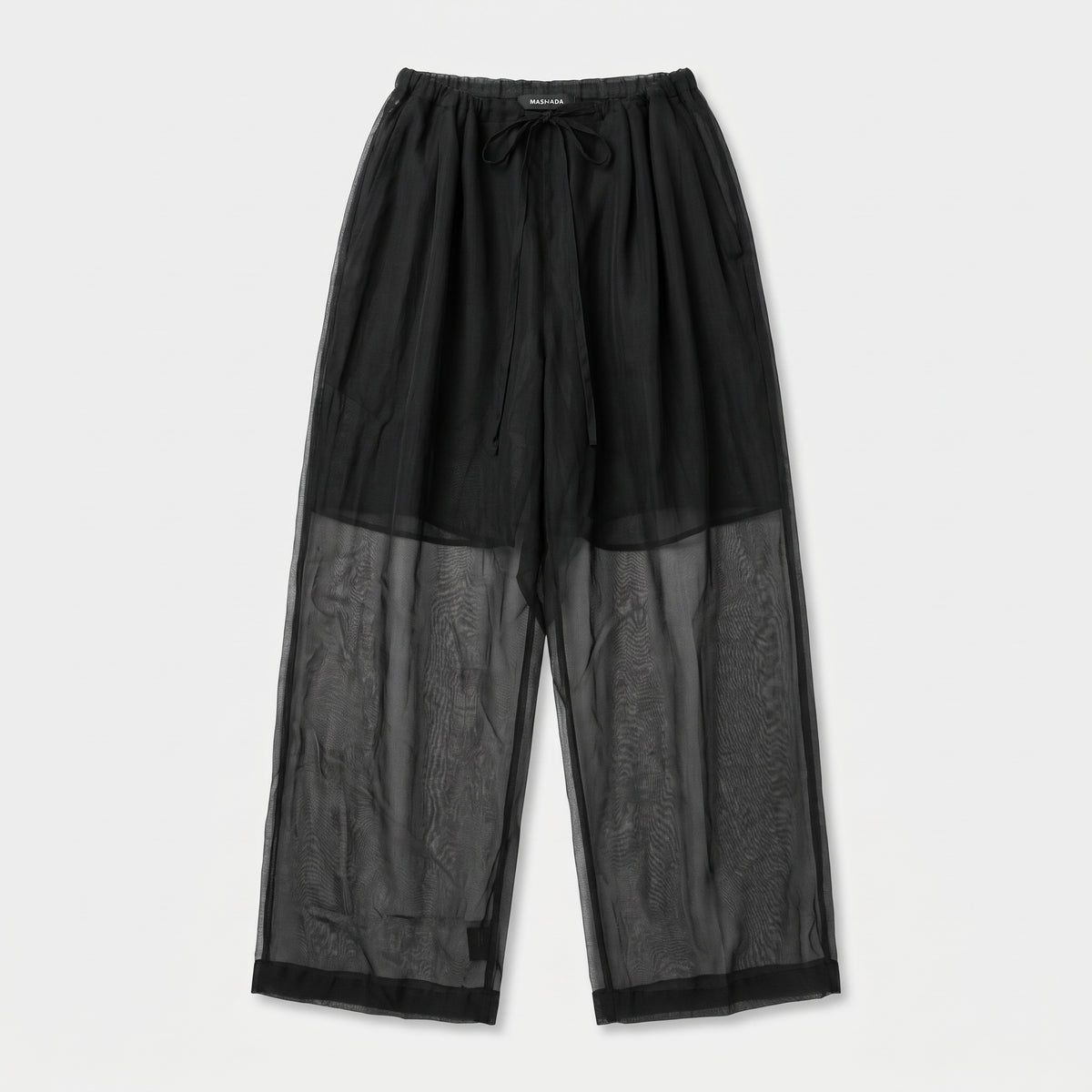 Sheer Layered Wide-Leg Trousers