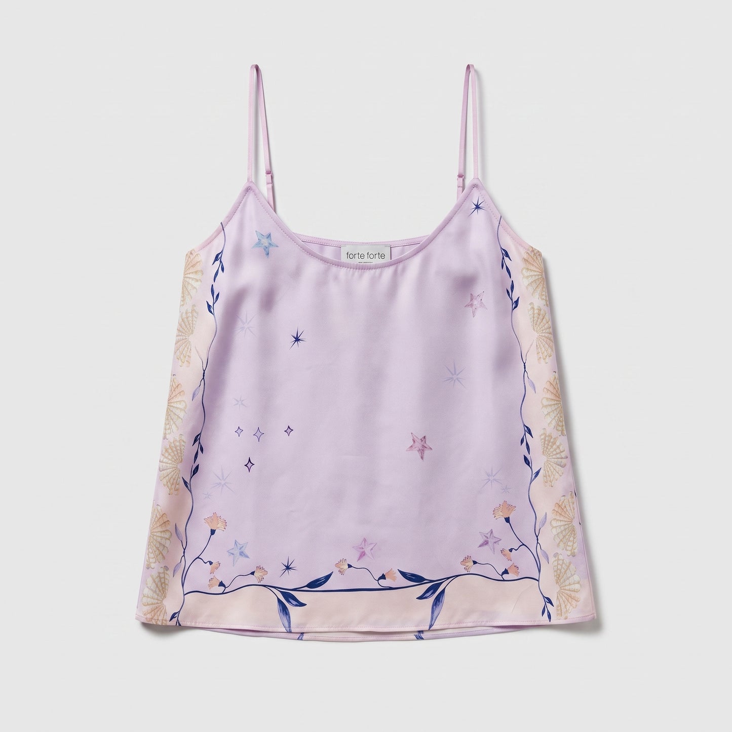 Celestial Print Silk Camisole