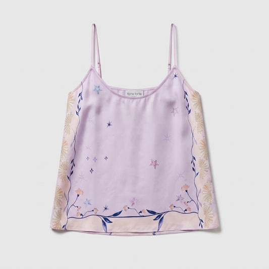 Celestial Print Silk Camisole