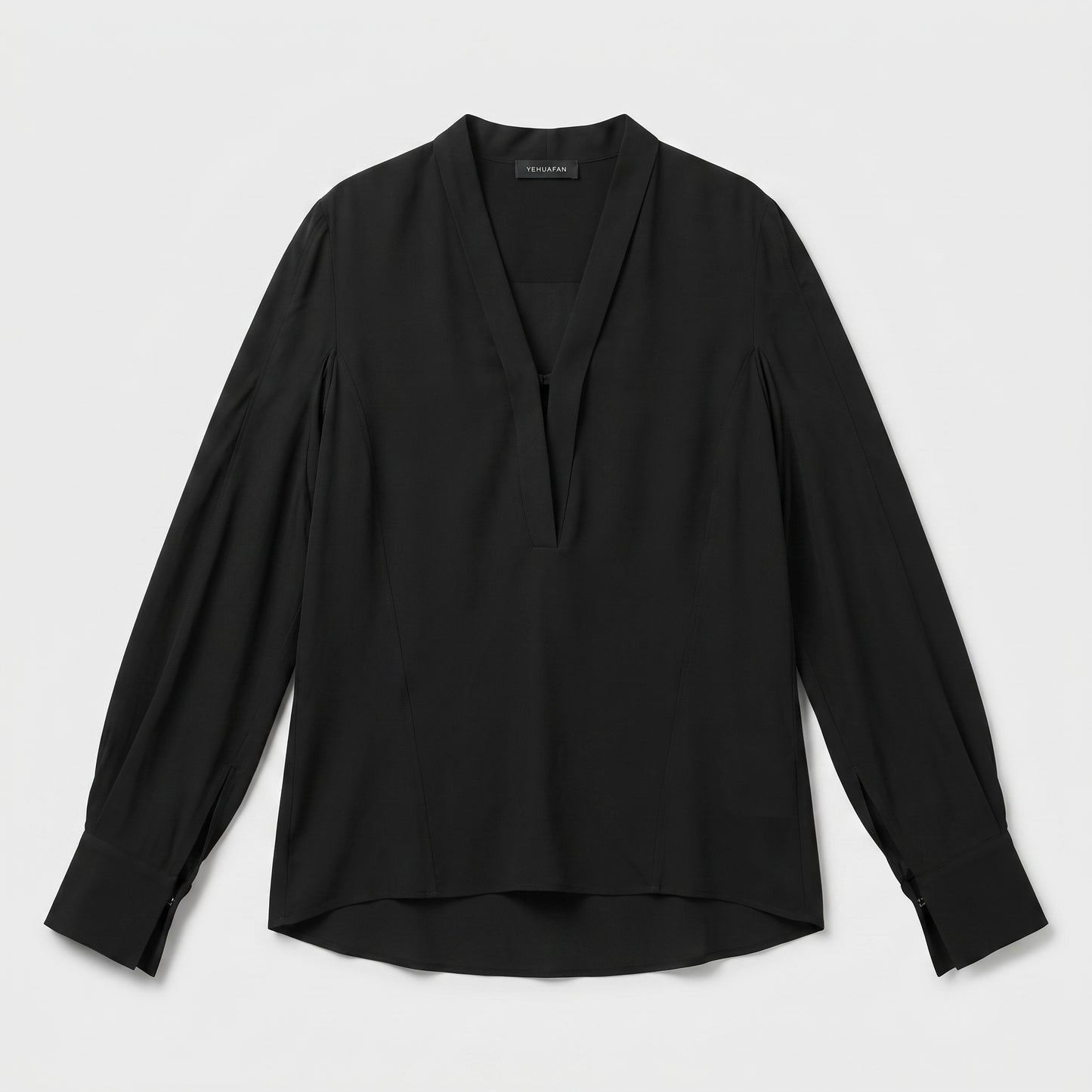 Elegant Black V-Neck Blouse