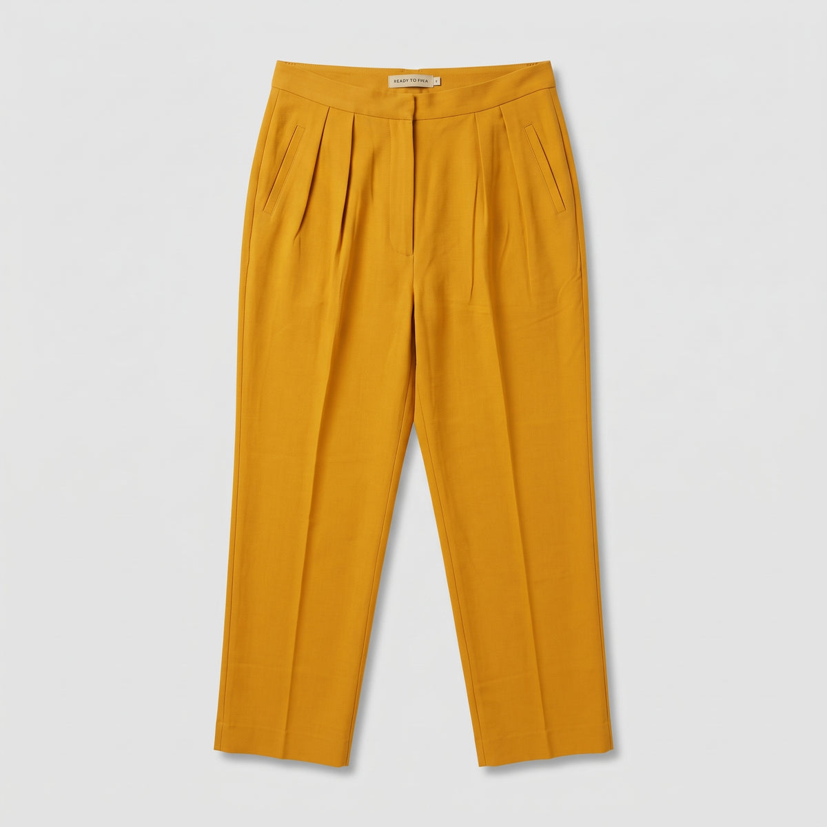 Tailored Mustard Pleated Trousers