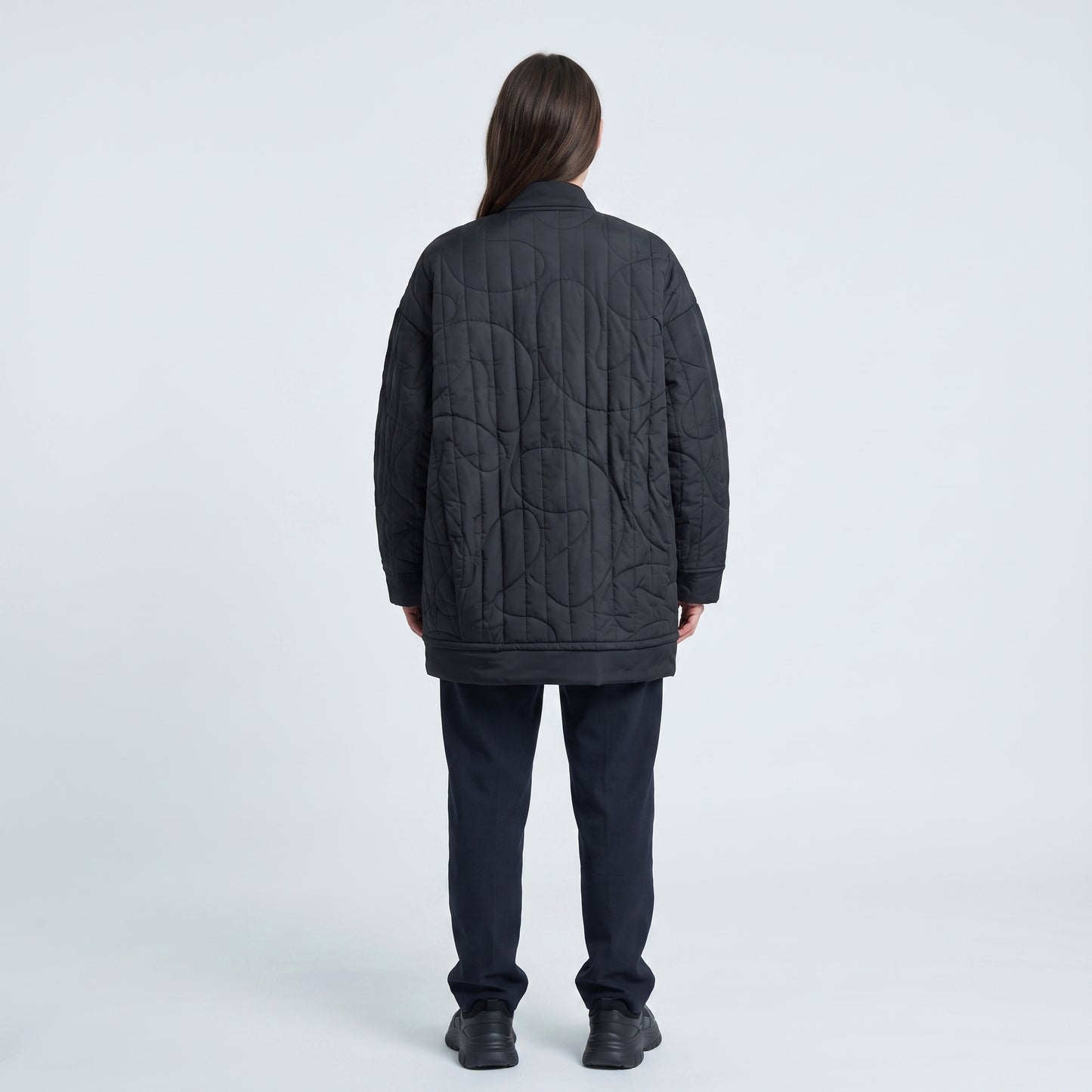 Quilted Oversized Bomber Jacket