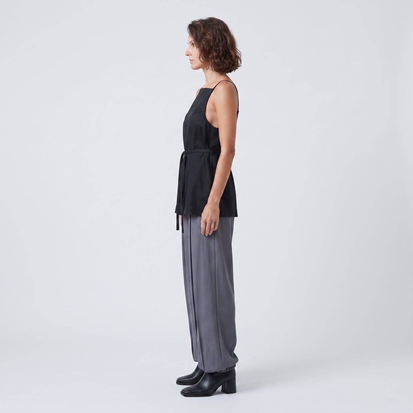 Minimalist Square Neck Peplum Top