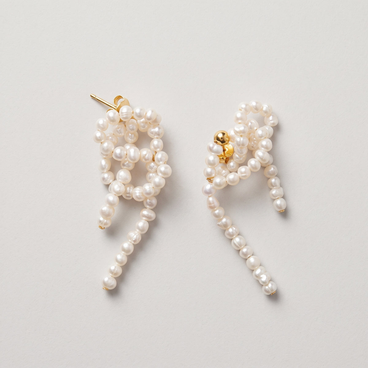 Sculptural Pearl Drop Earrings