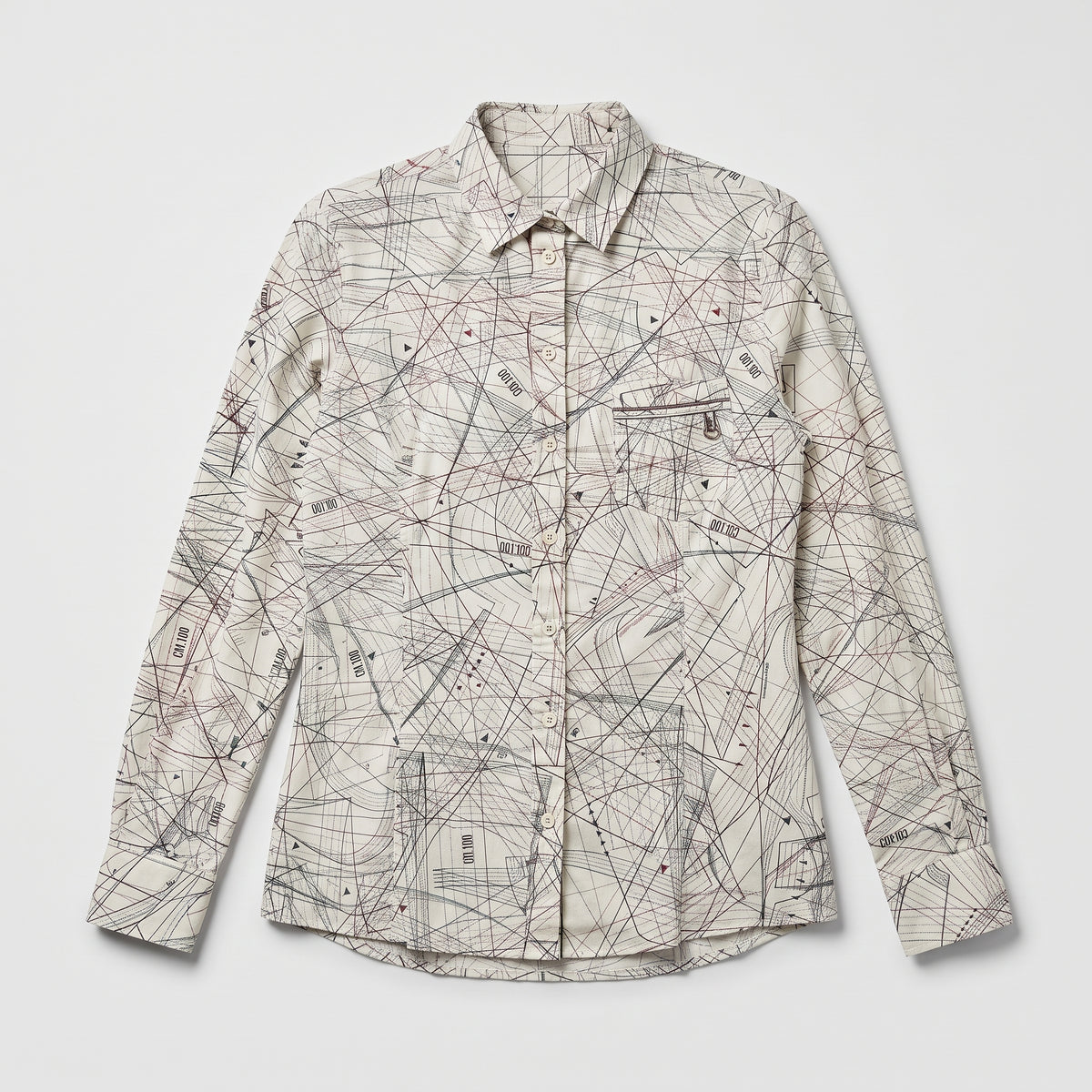 Abstract Print Long Sleeve Shirt