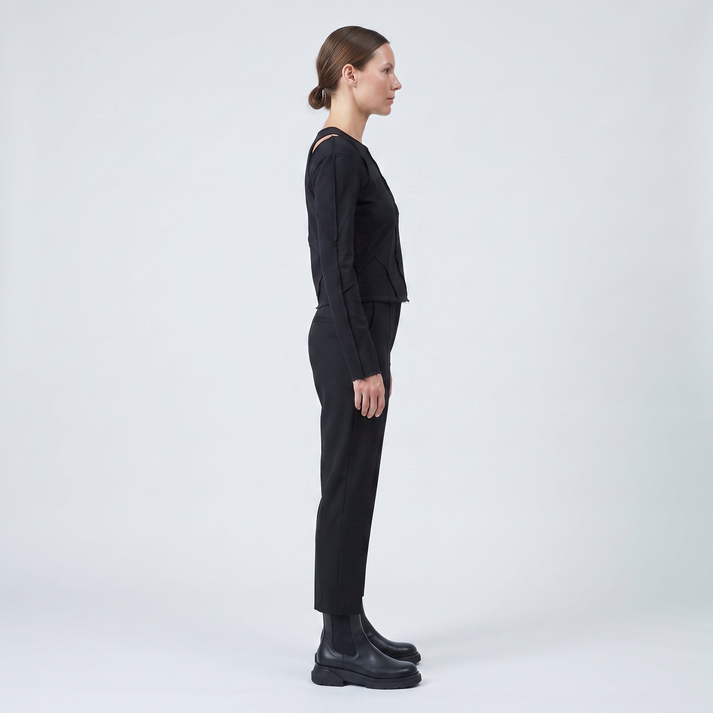 Asymmetric Cutout Long Sleeve Top