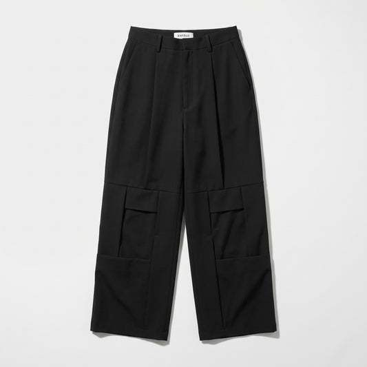 Tailored Wide Leg Cargo Trousers