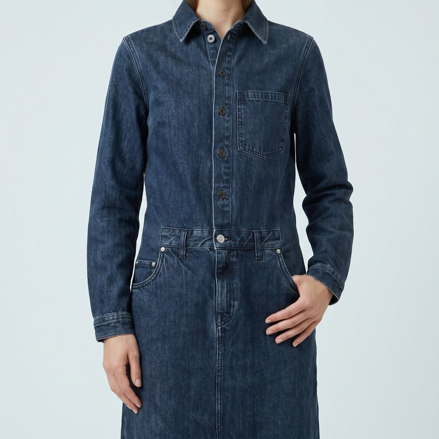 Maxi Denim Shirt Dress