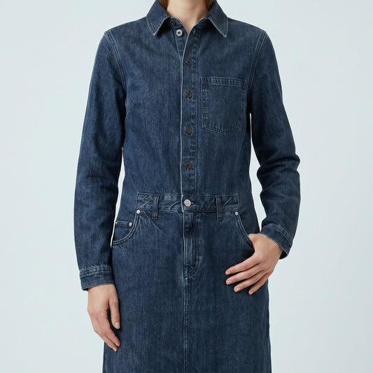 Maxi Denim Shirt Dress