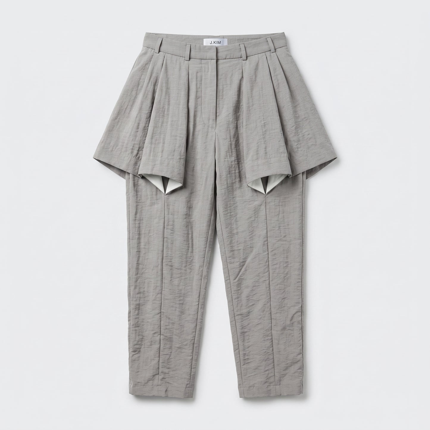 Architectural Grey Pleated Trousers