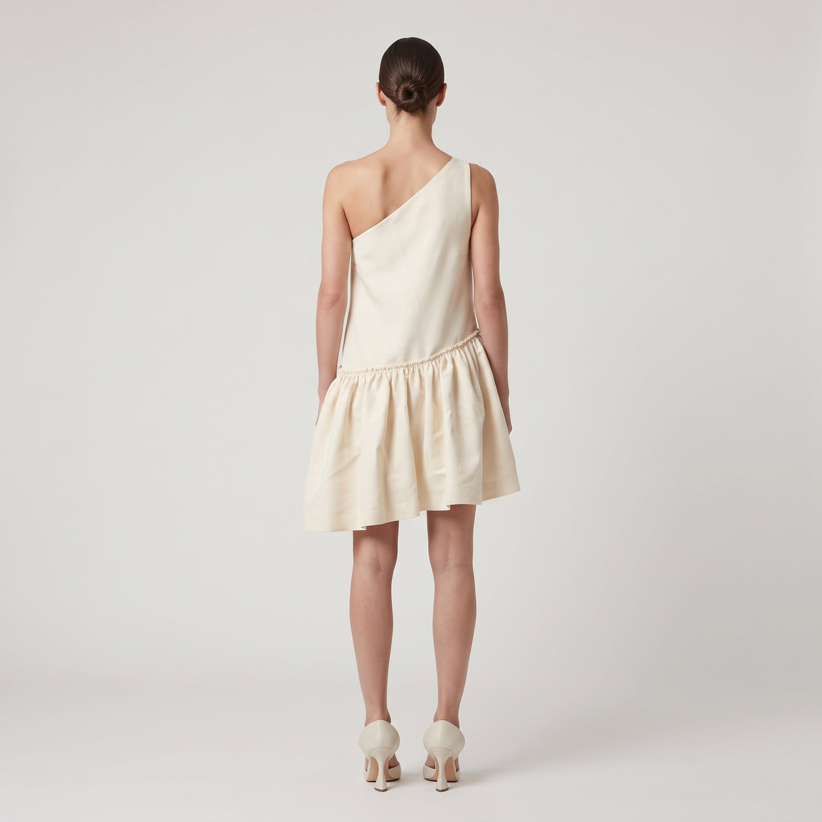 One Shoulder Drop Hem Dress