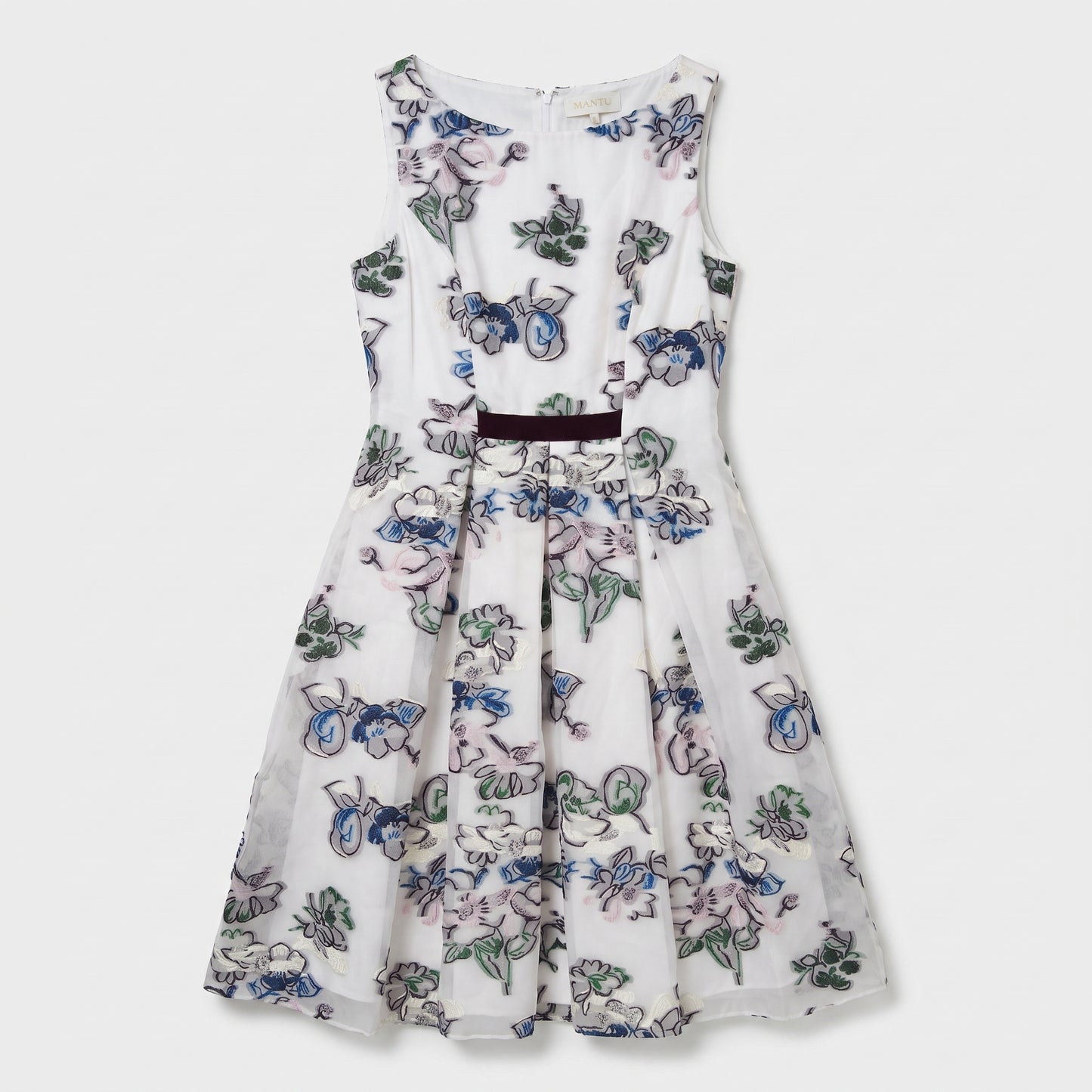 Floral Embroidered A-Line Dress