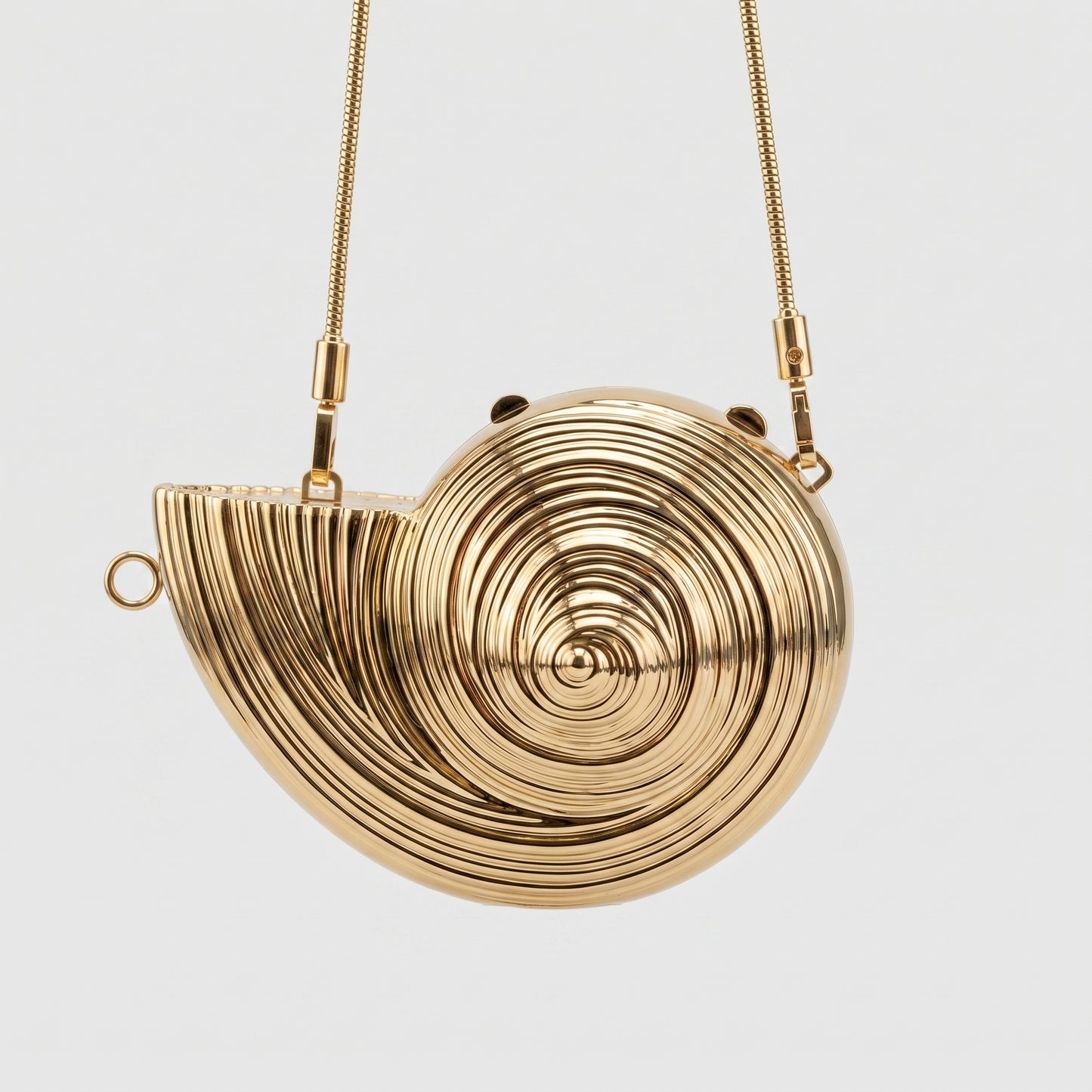 Metallic Shell Minaudiere Clutch