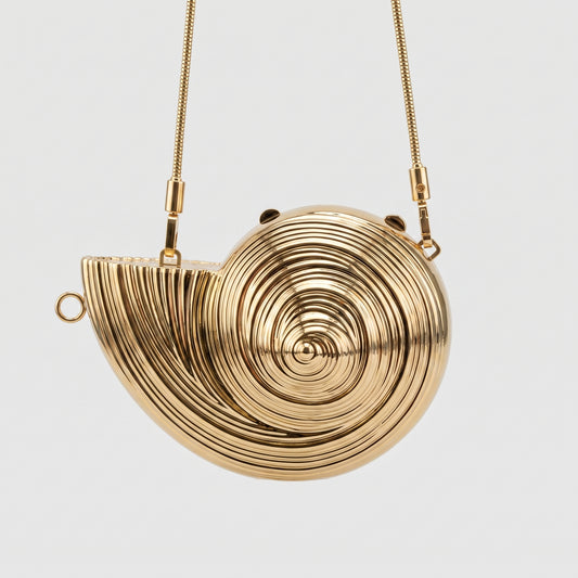 Metallic Shell Minaudiere Clutch