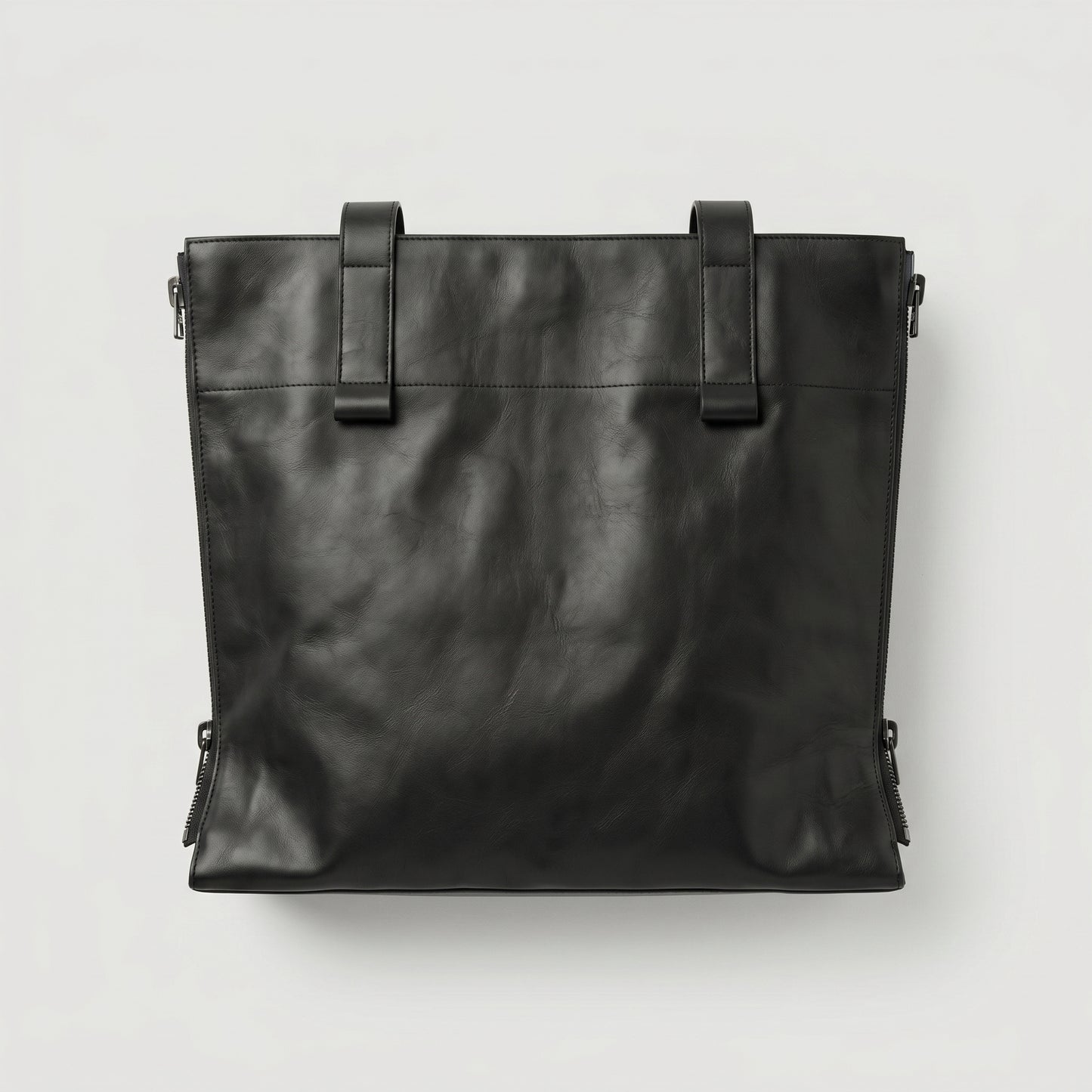 Structured Leather Tote Bag