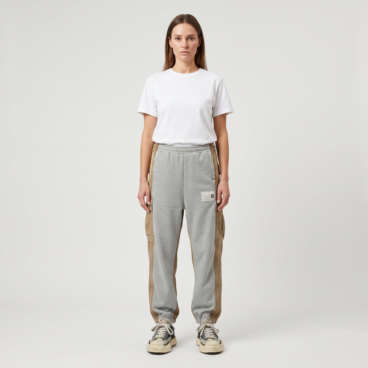 Panelled Cotton Cargo Sweatpants