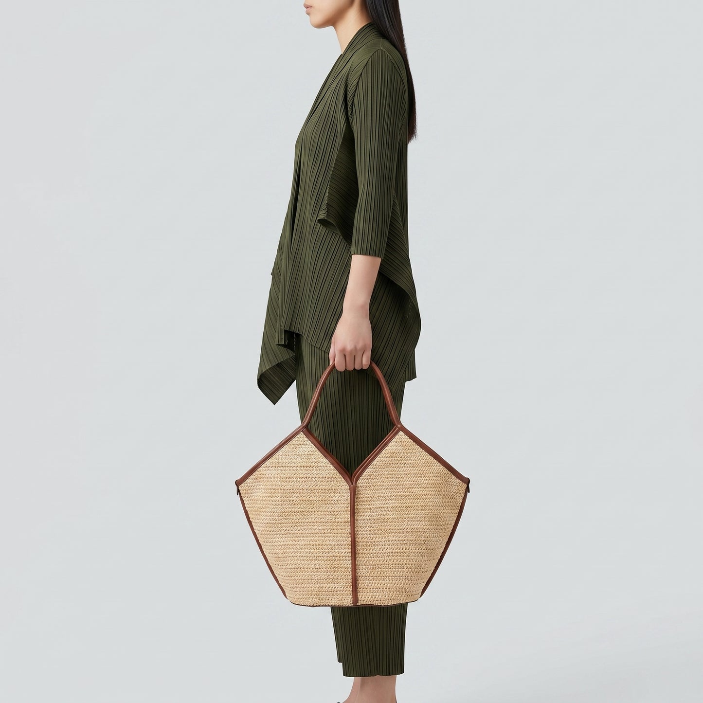 Woven Raffia Tote Bag