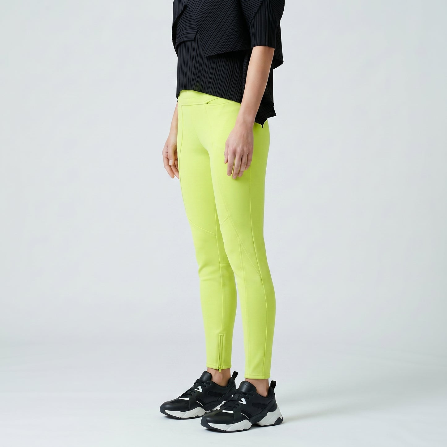 Neon Slim Fit Zippered Trousers