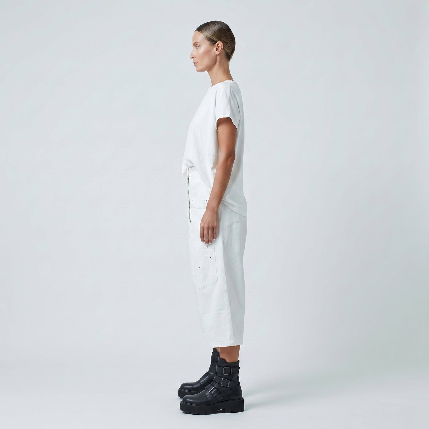 Drop Crotch Cropped Trousers