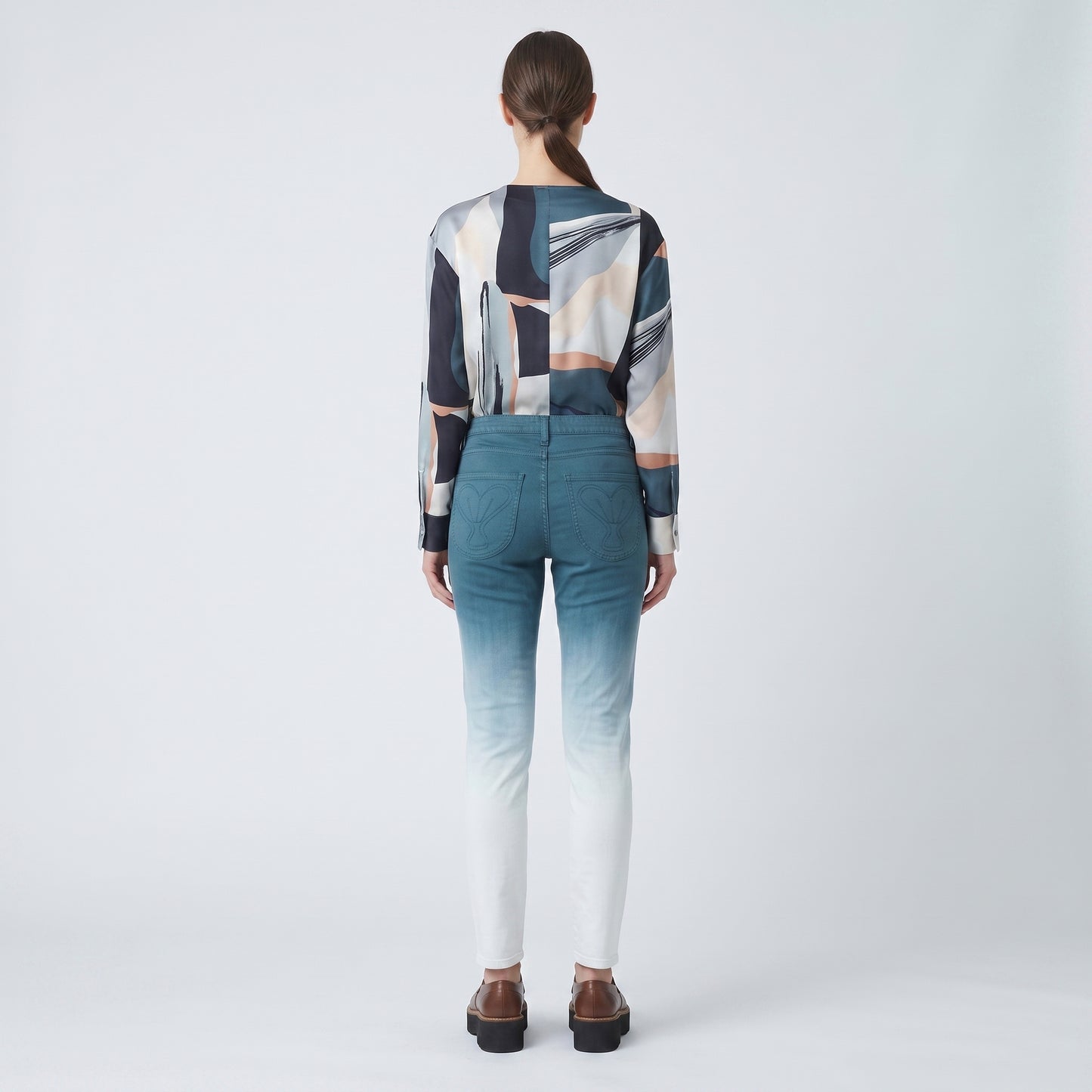 Ombre Dip-Dye Slim Trousers