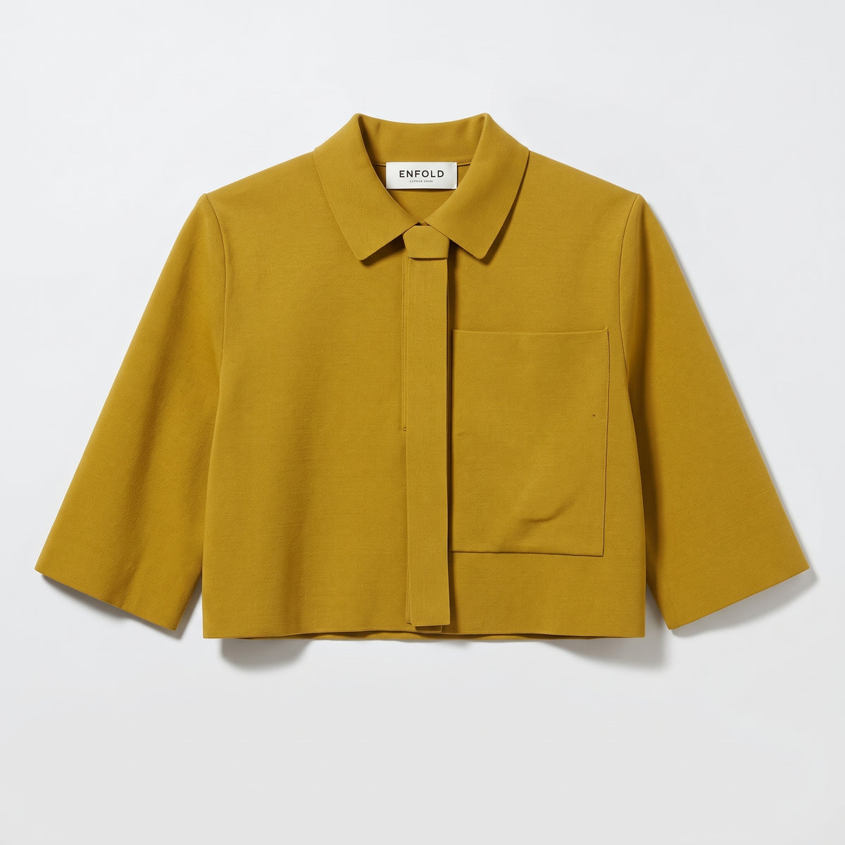 Cropped Mustard Utility Shirt