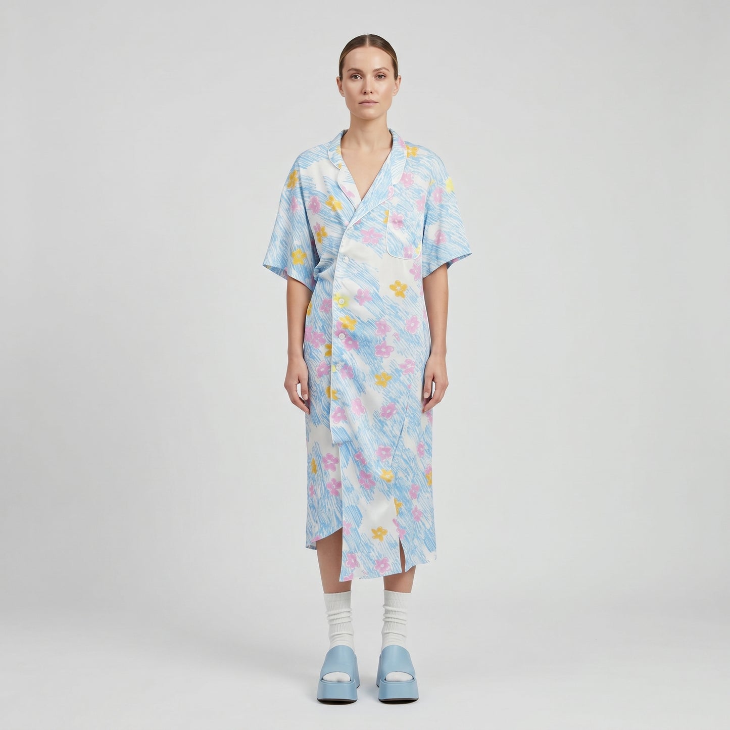 Floral Print Shirt Dress