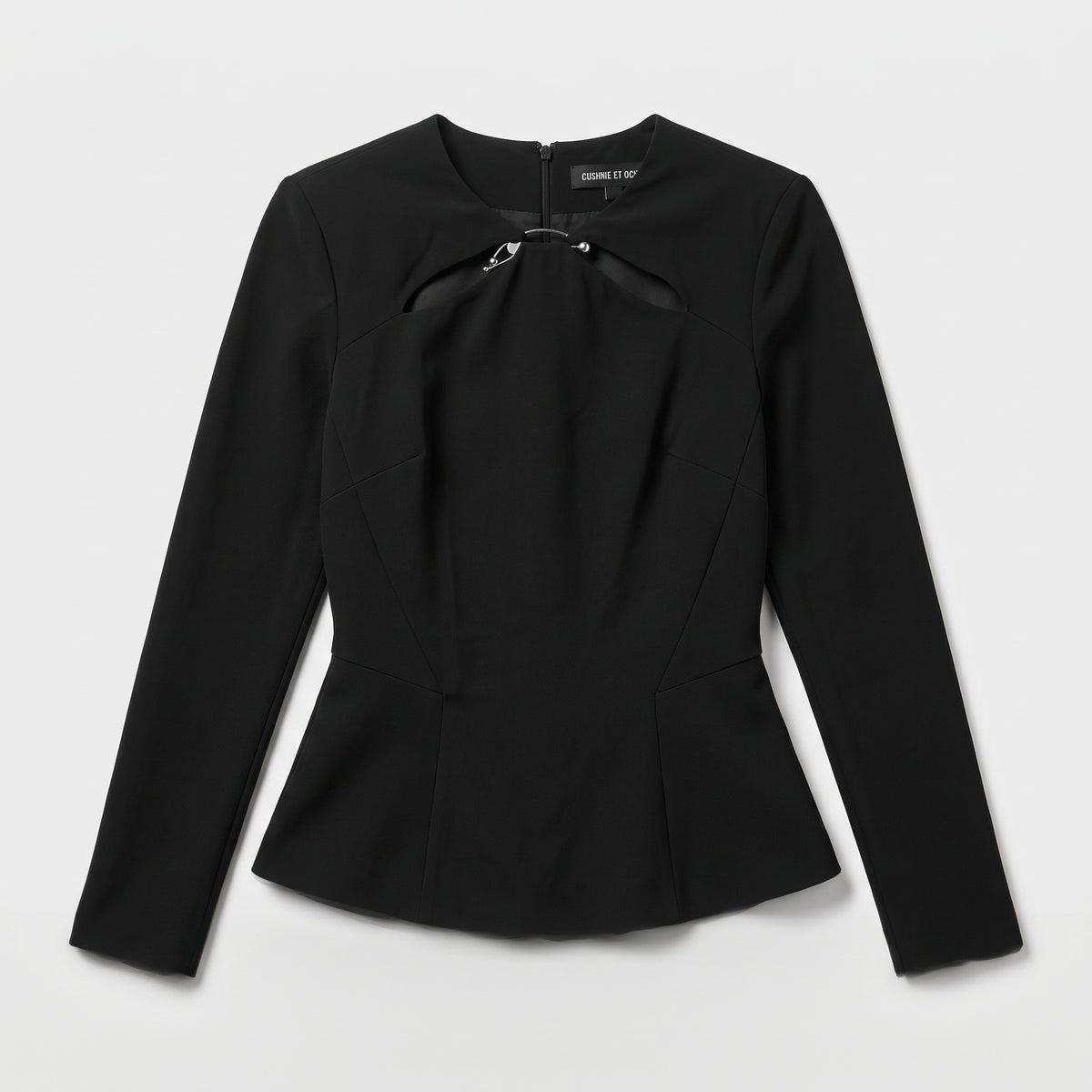 Structured Cutout Peplum Top