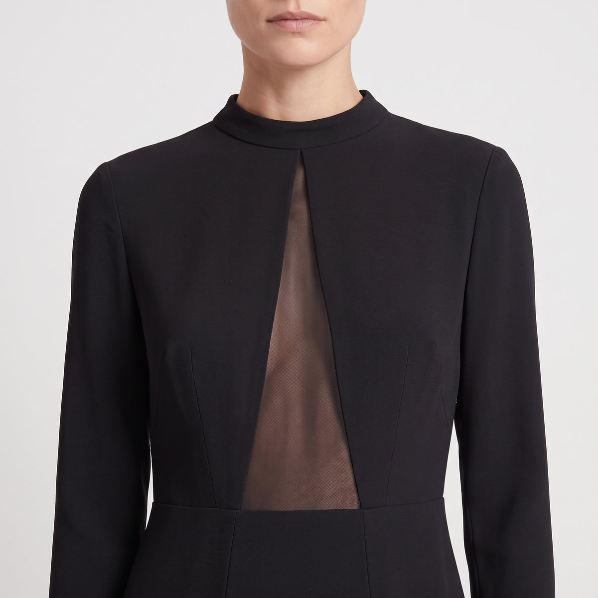 Sleek Cutout High Neck Dress