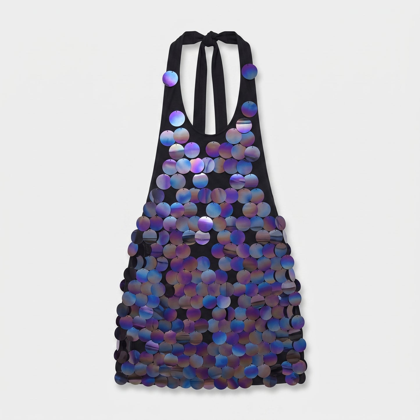 Iridescent Sequin Halter Top