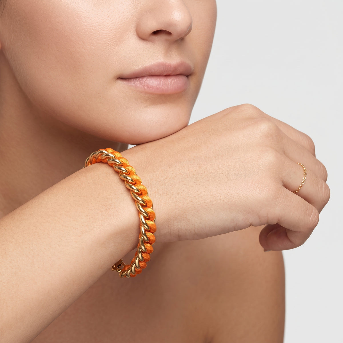 Woven Gold Chain Bracelet