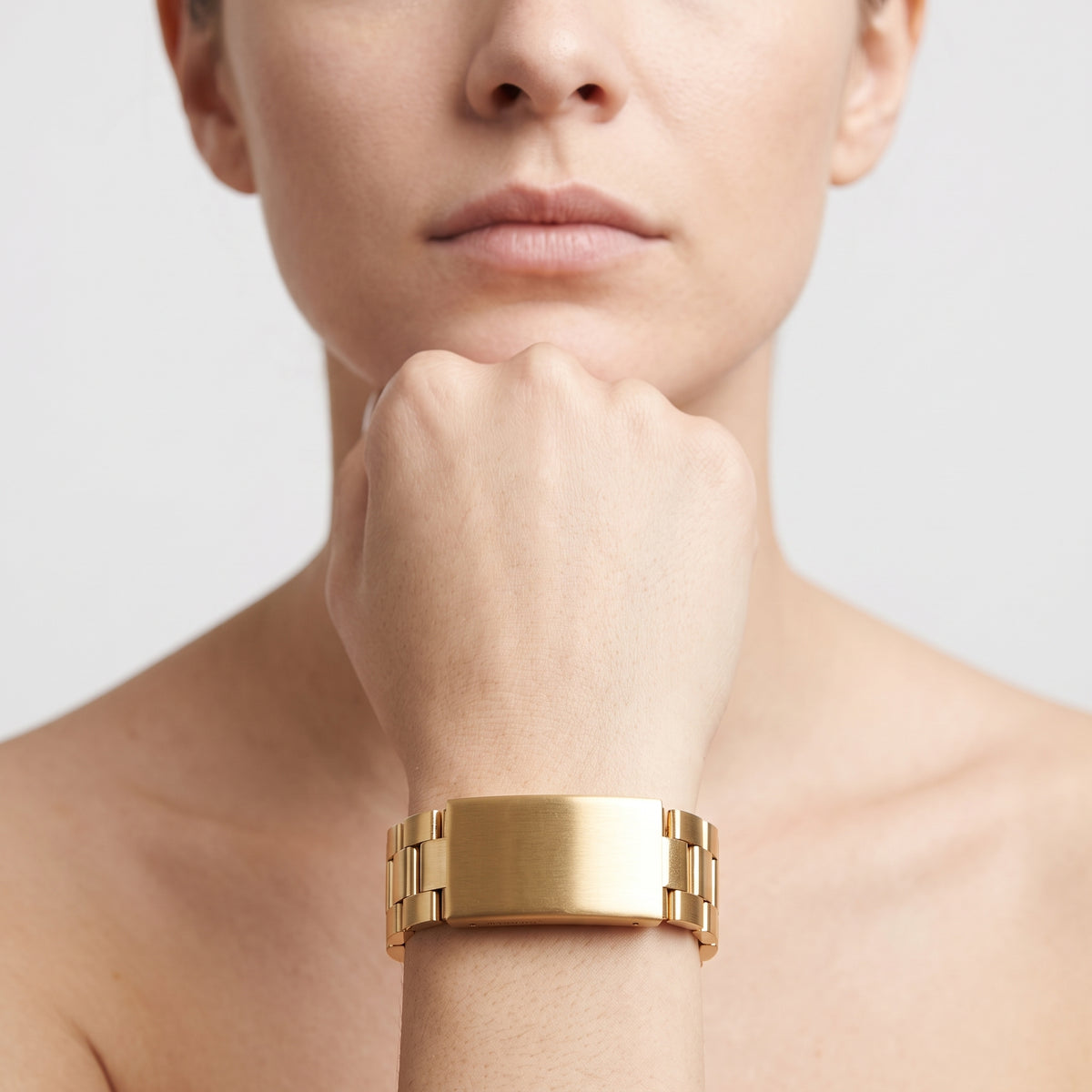 Brushed Gold Link Bracelet