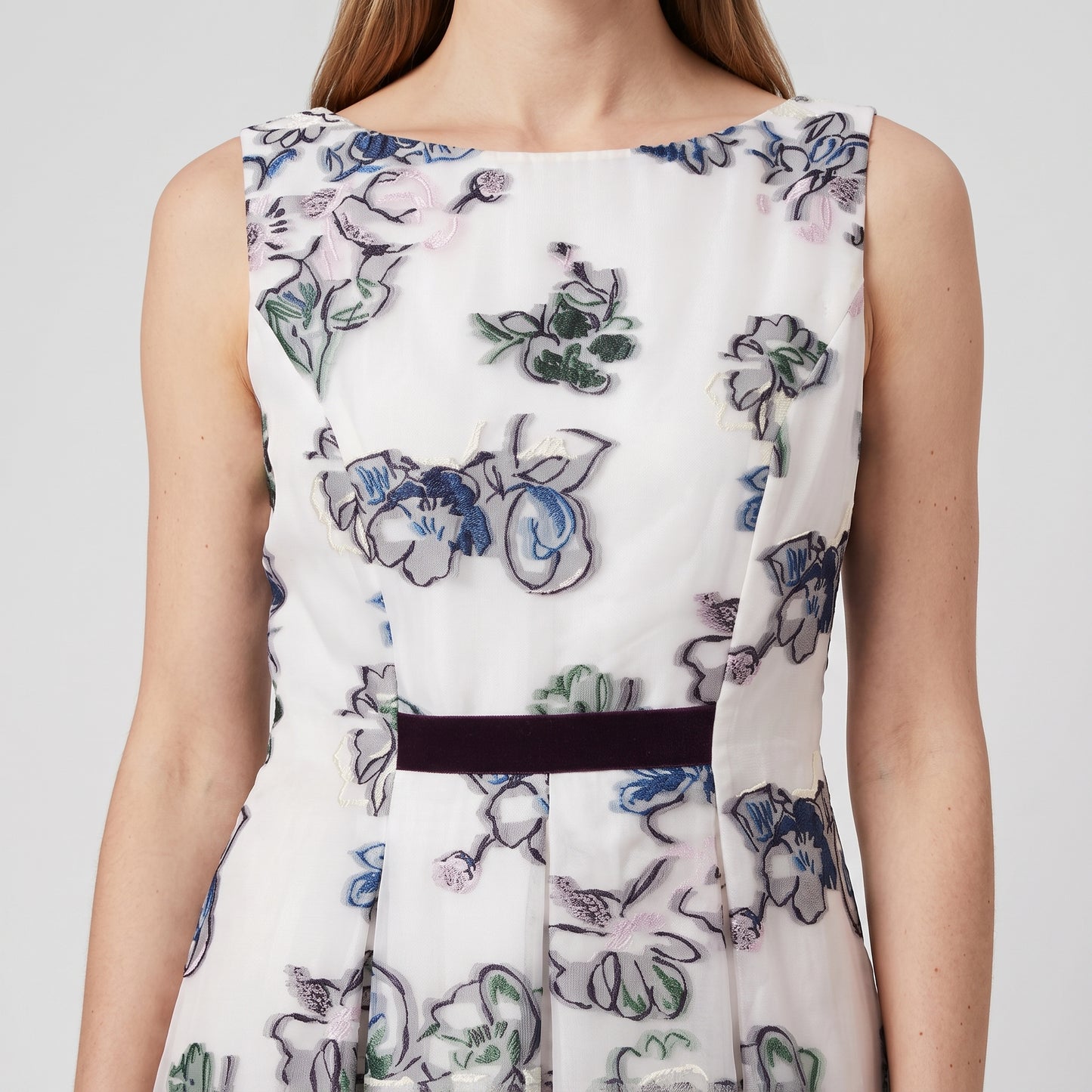 Floral Embroidered A-Line Dress
