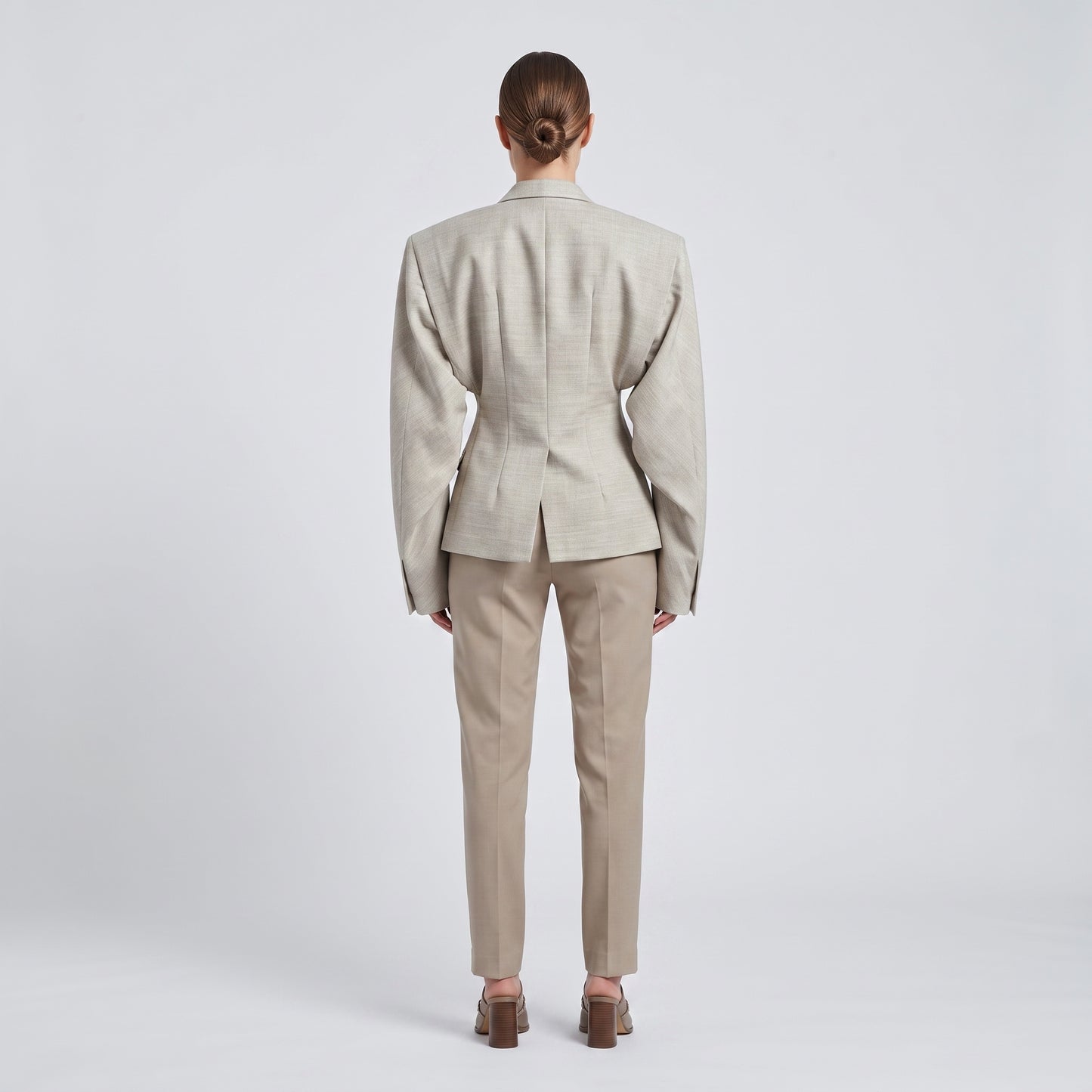Tailored Beige Cutout Blazer