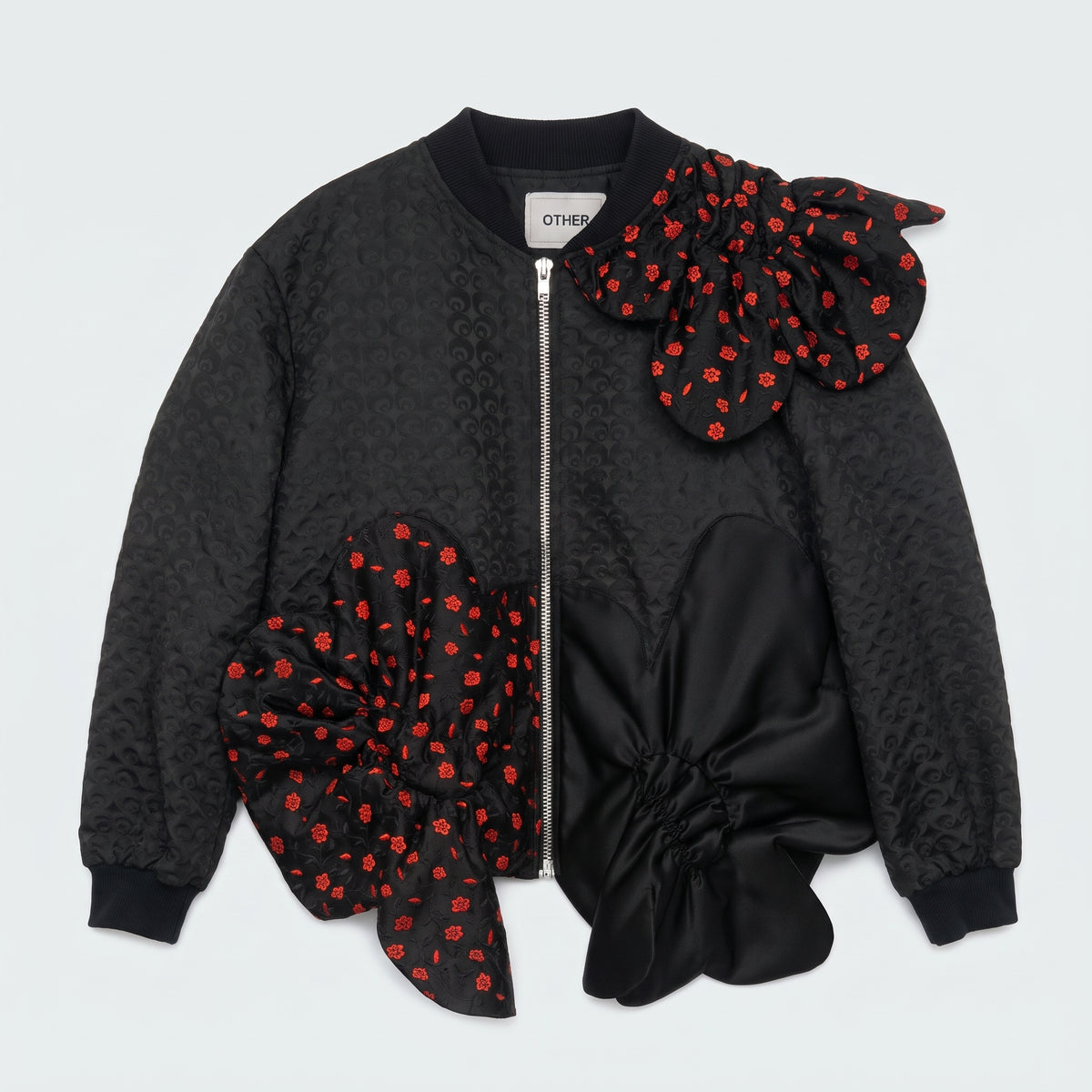 Floral Embellished Statement Bomber